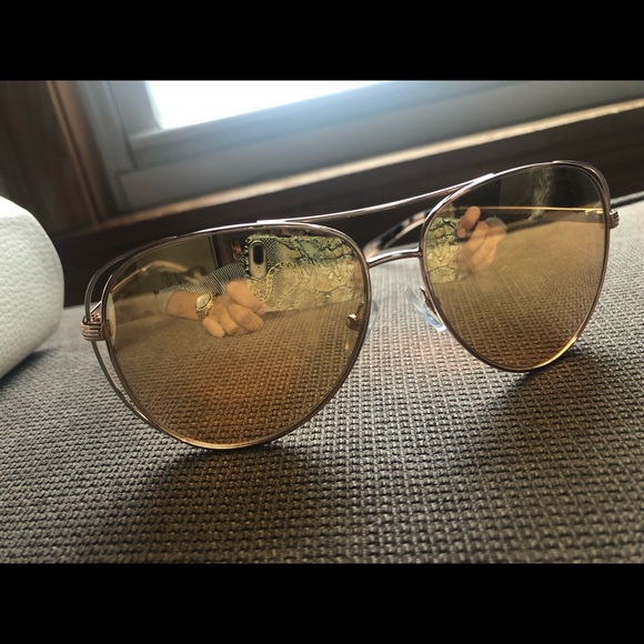 Michael Kors rose gold aviator sunglasses - Picture 3 of 6